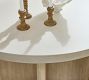 Cayman Concrete &amp; Eucalyptus Round Outdoor Dining Table (48&quot;)