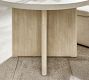 Cayman Concrete &amp; Eucalyptus Round Outdoor Dining Table (48&quot;)