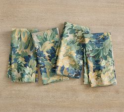 Lush Botanical Cotton/Linen Napkins - Set of 4