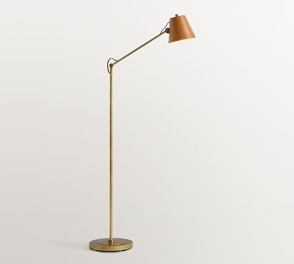 Parker Leather Task Floor Lamp (67&quot;)