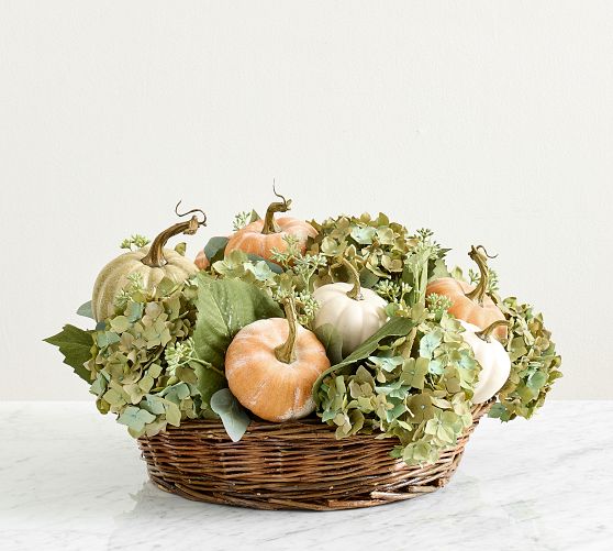 Faux Composed Mixed Harvest in Basket