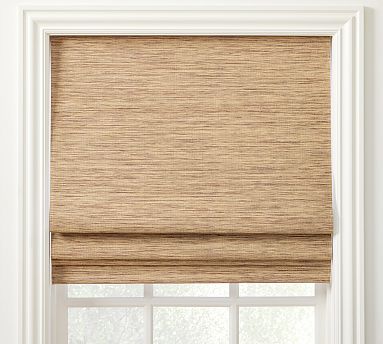 Custom Sutton Natural Blackout Roman Shade