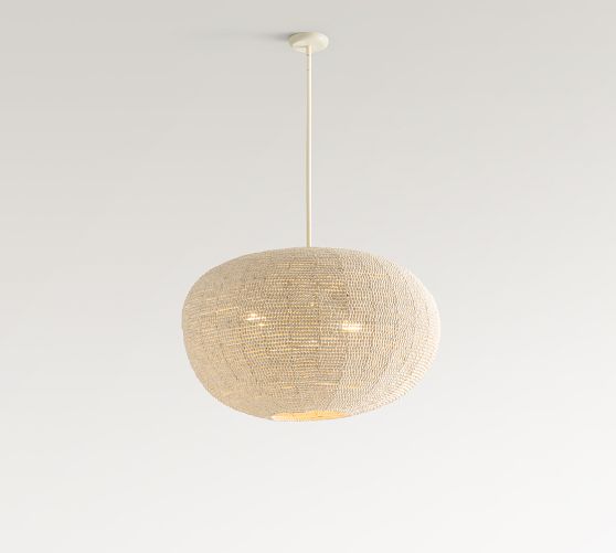 Montauk Wood Bead Pendant (32")