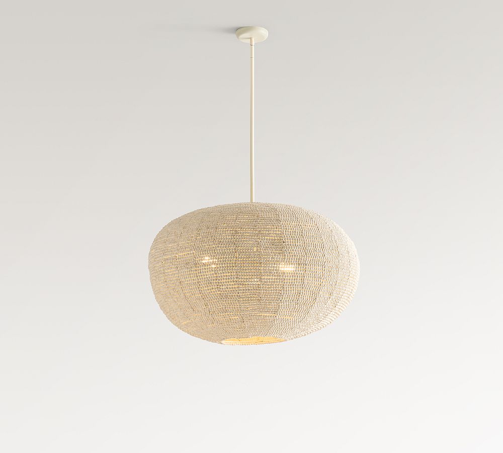 Montauk Wood Bead Pendant (32&quot;)