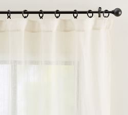 Open Box: Emery Linen Pinstripe Sheer Curtain