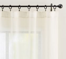 Open Box: Emery Linen Pinstripe Sheer Curtain