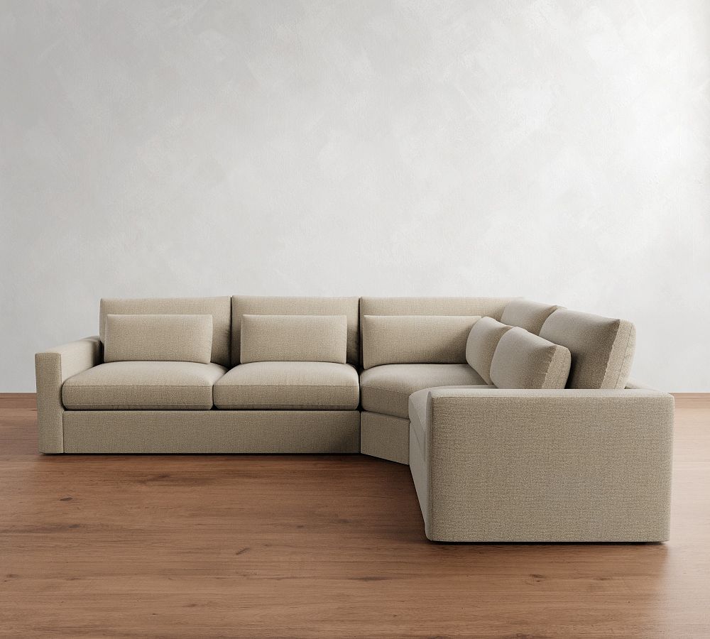Westwood Square Arm Deep Seat 3-Piece Wedge Sectional (133&quot;)