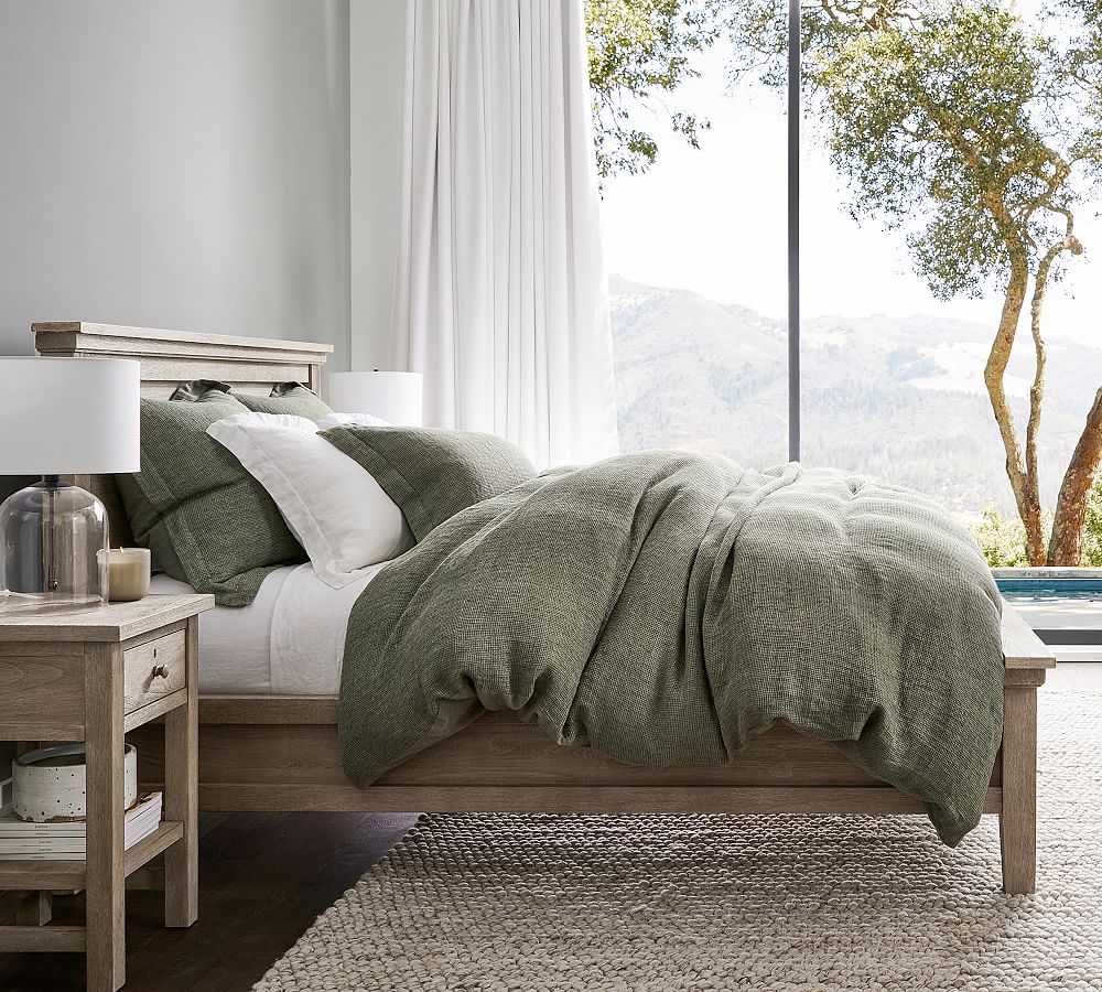 European Flax Linen Waffle Duvet Cover