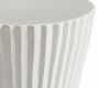 Fluted Clay Round Outdoor Side Table (14&quot;)