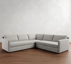 Pacifica Slim Arm 3-Piece L-Shaped Sectional (102&quot;&ndash;106&quot;)