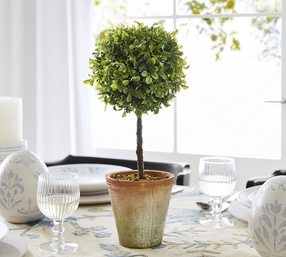 Faux Boxwood Topiary