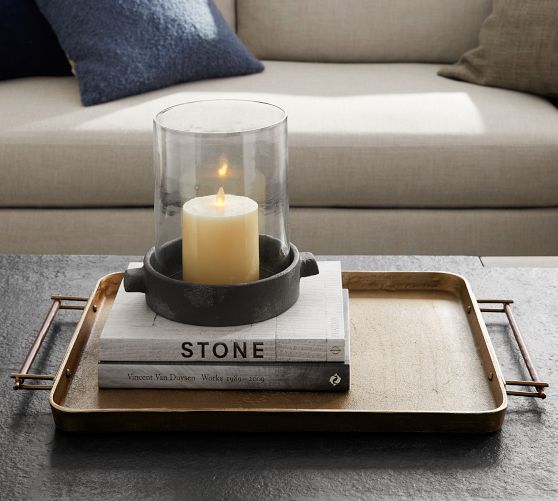 Handcrafted Beltic Brass & Leather Tray
