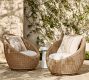 Huntington Petite Wicker Swivel Outdoor Papasan