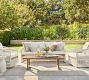Faux Natural Fibre Flange Outdoor Pillow