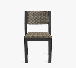 Malibu Metal &amp; All-Weather Wicker Stacking Dining Chair