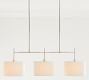 Linen Drum Shade Linear Chandelier (43&quot;)