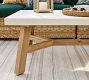 Rustic Farmhouse Concrete-Top Rectangular Outdoor Coffee Table (52&quot;)