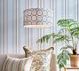 Kravet Medallion Linen Drum Pendant (24&quot;)