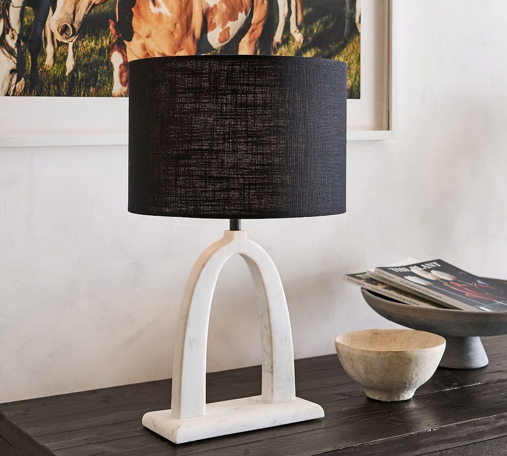 Easton Marble Arc Table Lamp (18&quot;)