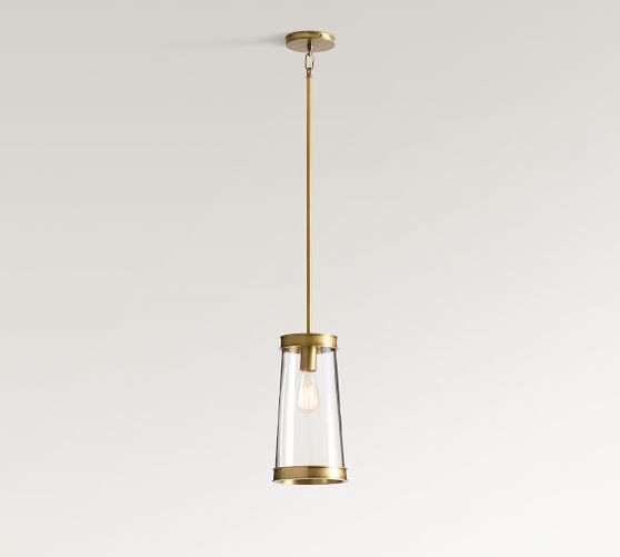 Elizabeth Glass Tapered Petite Pendant (7")
