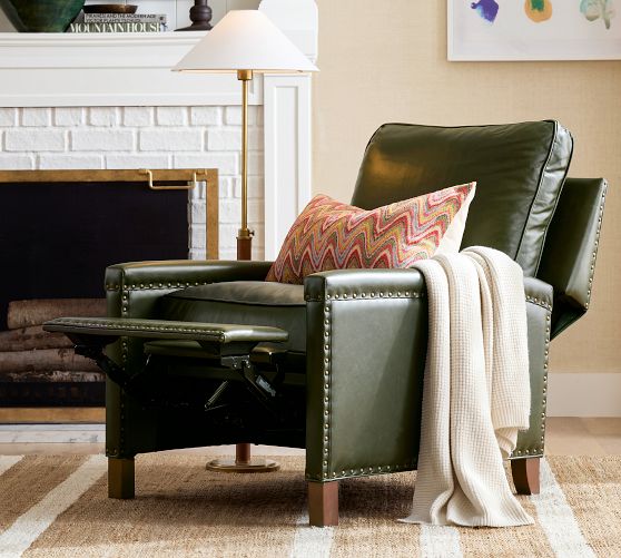 Tyler Square Arm Leather Manual & Power Recliner
