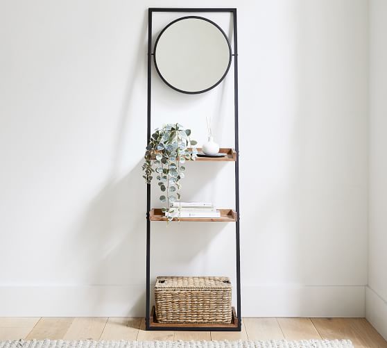 Trenton Ladder Shelf with Mirror