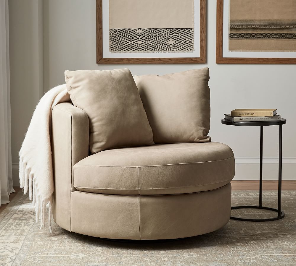 Balboa Leather Swivel Chair