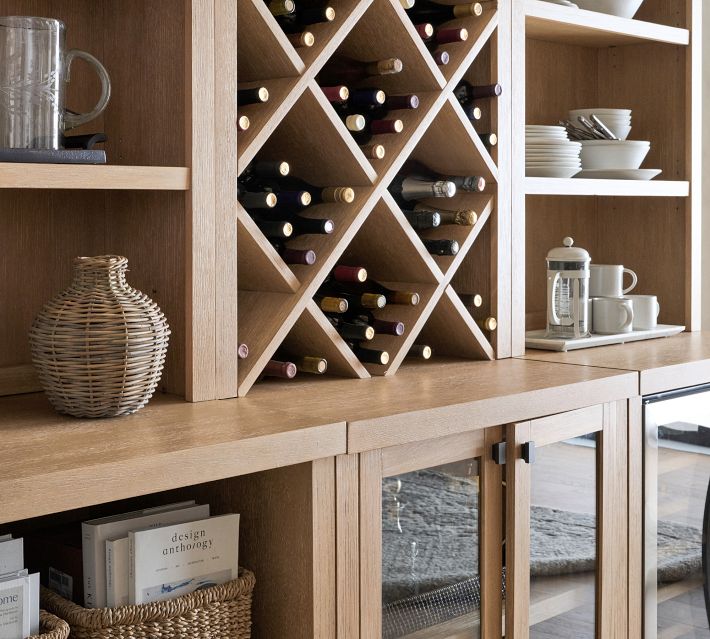 Modern Farmhouse Wine Storage Display Cabinets Pottery Barn