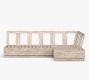 Indio Eucalyptus Modern Platform 3-Piece Outdoor Sectional (90&quot;)