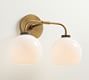 Reagan Milk Double Globe Sconce (17&quot;)