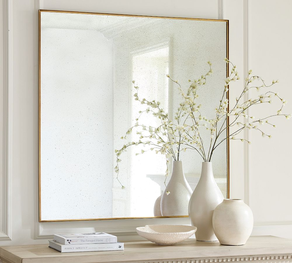 Stowe Antiqued Square Mirror