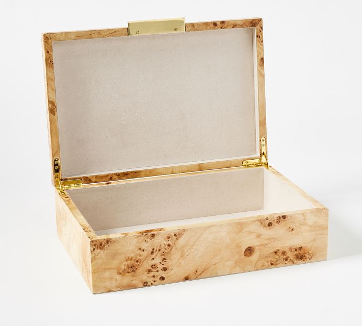 国内発*Pottery Barn Burlwood アクセサリー キャビネット Burlwood Jewelry Box | Pottery Barn