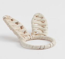 Bunny Ears Handwoven Napkin Rings - Set of 4