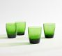 Green Swirl Water Glasses