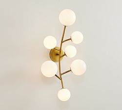 Quinn Milk Glass Globe Sconce (27&quot;)
