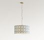 Kravet Medallion Linen Drum Pendant (24&quot;)