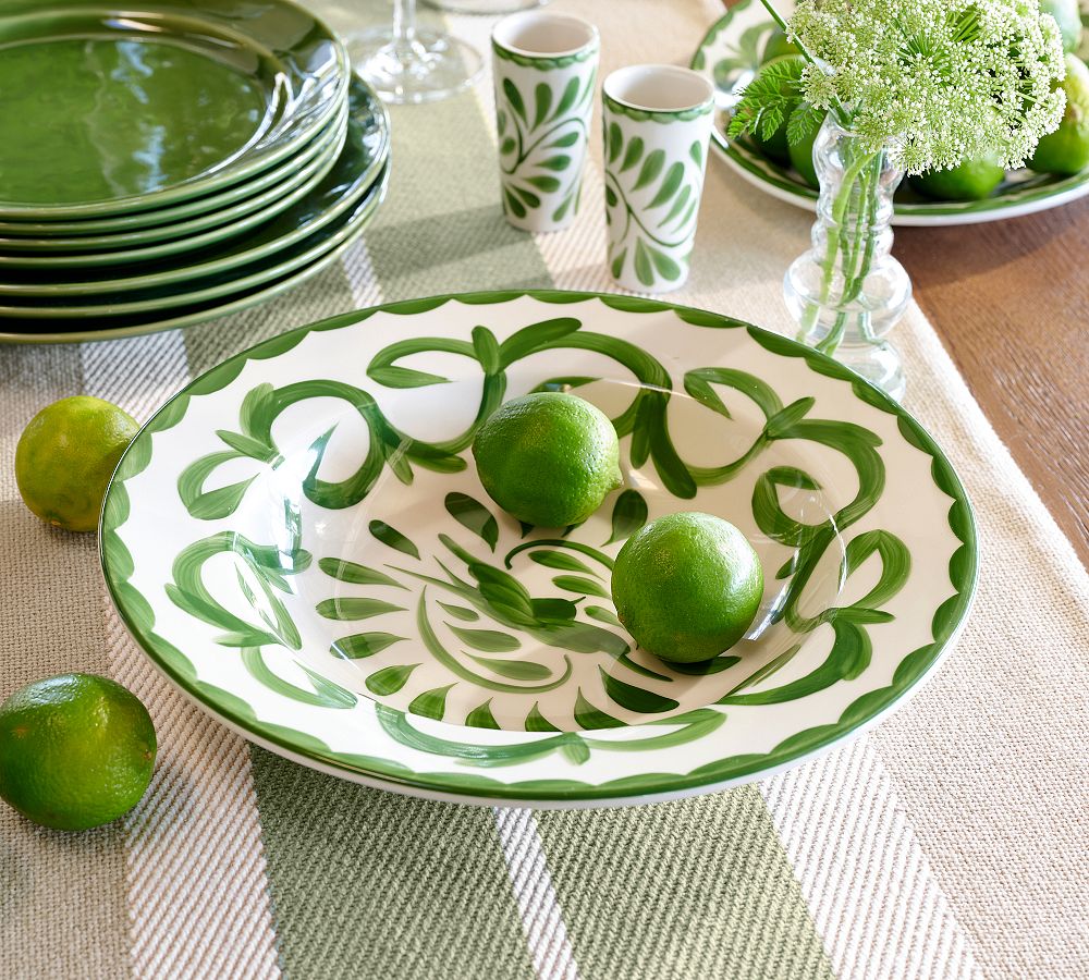 Puebla Porcelain Wide Rim Serving Bowl