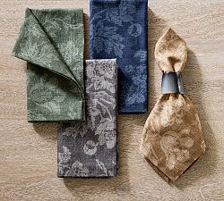 Brianna Floral Organic Cotton Napkins - Set of 4