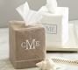 Linen Hemstitch Tissue Box Cover
