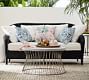 Palmetto All-Weather Wicker 74.5&quot; Sofa, Black