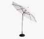 9' Round Outdoor Patio Umbrella &ndash; Eucalyptus Tilt Frame&#8203;