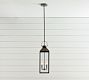 Roman Outdoor Rectangular Recycled Glass Pendant (14&quot;)