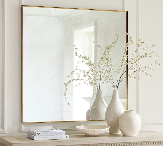 Stowe Antiqued Square Mirror