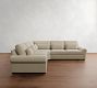 Big Sur Roll Arm Deep Seat 3-Piece L-Shaped Wedge Sectional (129&quot;)
