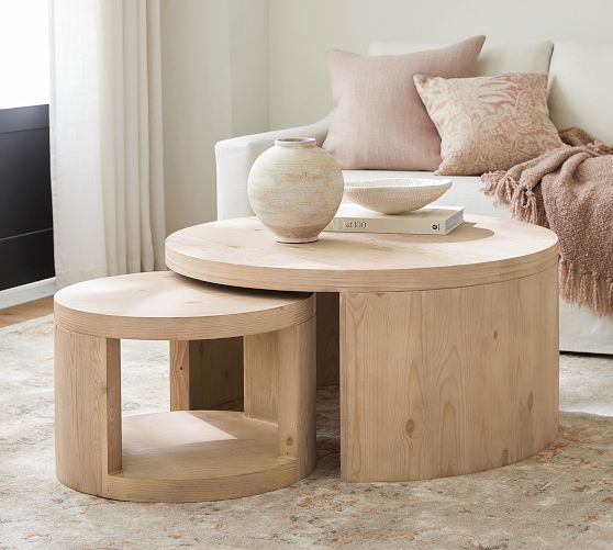 Folsom Round Nesting Coffee Table (24"-39")