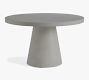 Pomona Concrete Round Outdoor Dining Table (36&quot;-51&quot;)