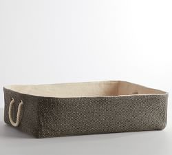 Mason  Woven Underbed Basket - Charcoal
