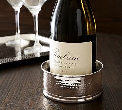 Hammered Nickel Wine Coaster