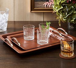 Handcrafted Leather Bar Trays