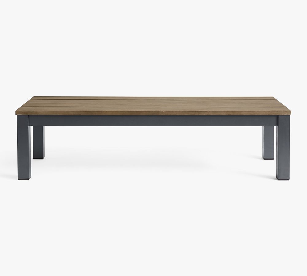 Indio Mahogany &amp; Metal Outdoor Coffee Table (65&quot;)